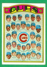 1972 TOPPS #192 CHICAGO CUBS TEAM PICTURE   EX