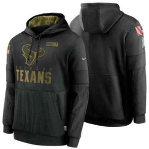 Nike Men's HOUSTON TEXANS Salute to Service 2018 Hoodie Black XL NWT no fake - Picture 1 of 2