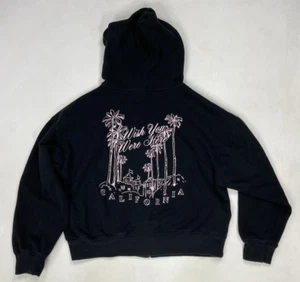 Pink Victoria's Secret Wish you Were Here California Full Zip Hoodie Women Small - Picture 1 of 6