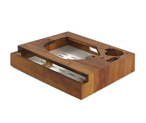 Zarge Gehäuse Chassis für Denon DP-47F Plattenspieler Birnenholz geölt (4) - Picture 1 of 1