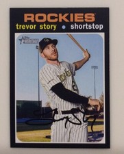 Trevor Story 2020 Topps Heritage #350 Colorado Rockies