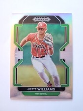 2022 Prizm Draft Picks Baseball- Jett Williams Silver Holo PDP14 Mets