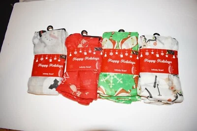 Bufanda infinita de vacaciones de Navidad - 70" x 30" - estilos surtidos - NUEVO Foto 1 de 3