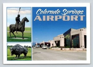 Colorado Springs Airport Multi View Postcard - Picture 1 of 2