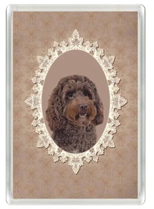 COCKAPOO HEAD STUDY DOG ART NOVELTY ACRYLIC FRIDGE MAGNET GREAT GIFT - Picture 1 of 1