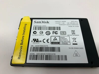 Sandisk Ultra II 240GB SDSSDHII-240G SATA 2.5" Solid State Drive  - Image 1 of 2