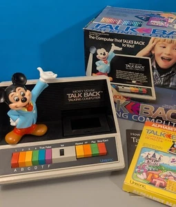 Computadora parlante Mickey Mouse Talk Back de colección - Juguete de aprendizaje unisónico de los años 80 - Leer - Imagen 1 de 24