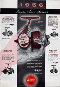 Pubblicità stampa mulinelli da pesca Spin De Luxe Langley 1956 vecchio mulinello da pesca - Foto 1 di 2