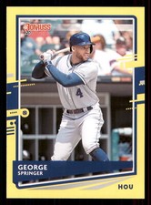 2020 Donruss George Springer #176 Yellow Houston Astros
