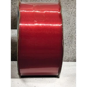 Red Double Face Satin Ribbon 100% polyester 2" x 4yds NEW Crafts Wreath - Picture 1 of 3