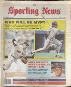 1986 The Sporting News: Roger Clemens Red Sox Gary Carter Mets MVP?/Ashburn - Picture 1 of 1