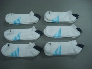 New No Nonsense Zone Support No Show Tab Socks Medium White Multi 12 Pr. #601GG - Picture 1 of 3