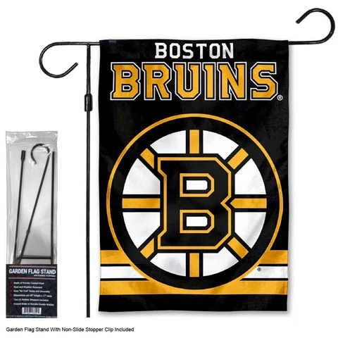 Boston Bruins Garden Flag and Pole Stand Cover