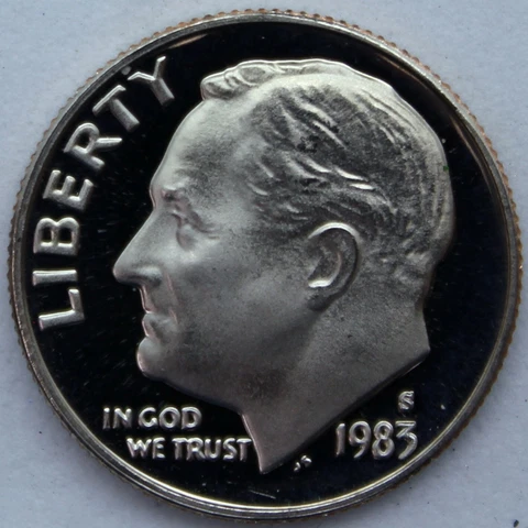 1983-S Proof Roosevelt Dime Cover
