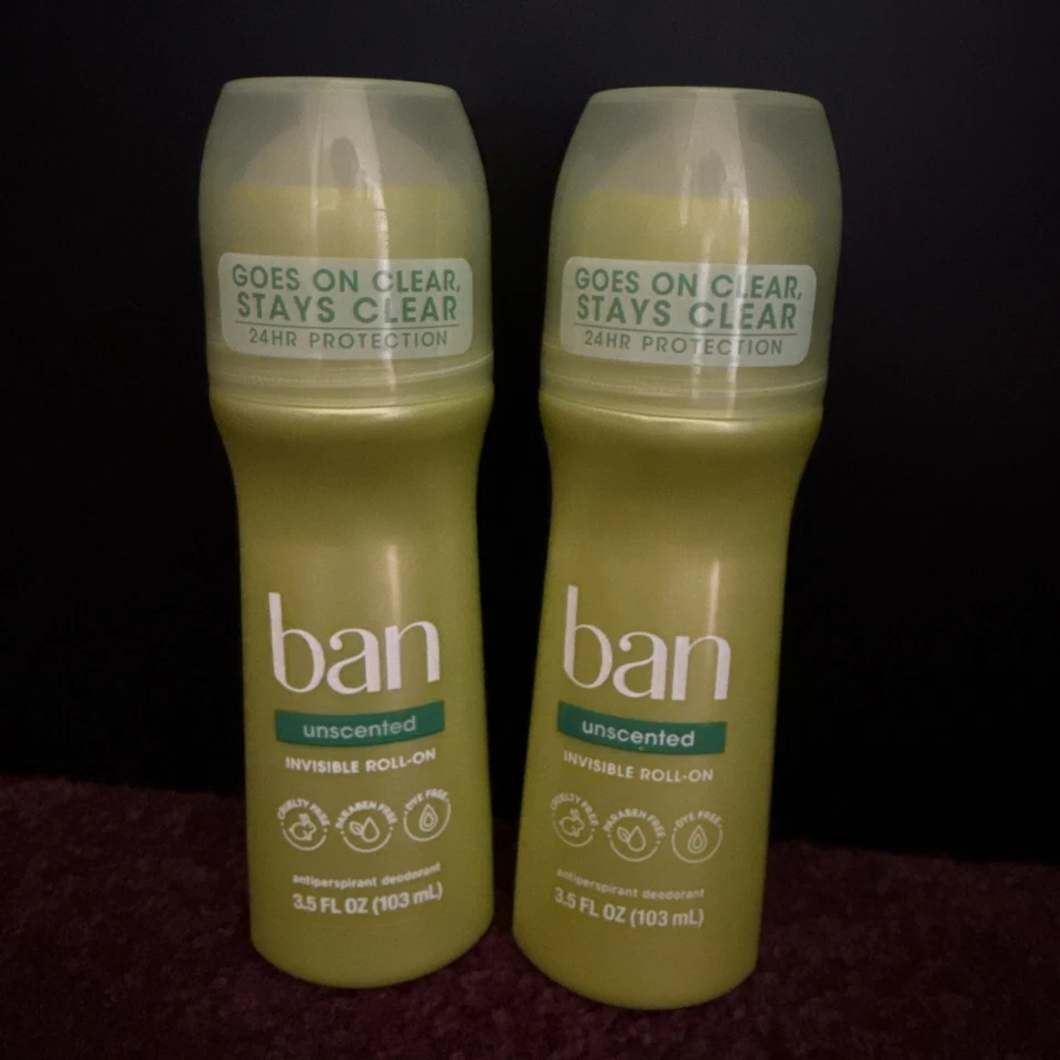 Antitranspirante sin perfume Ban Original, desodorante enrollable, paquete de 2 de 3,5 OZ Foto 1 de 1
