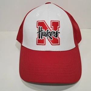 Nebraska Huskers Ball Cap Hat Adjustable Captivating Head Gear Red & White - Picture 1 of 6