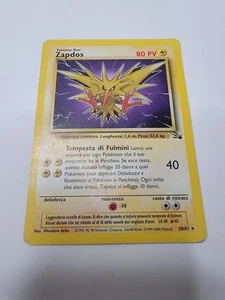 Pokémon TCG Zapdos 30/62 Rare Fossil Set Italian Language Moderate Play - Picture 1 of 12