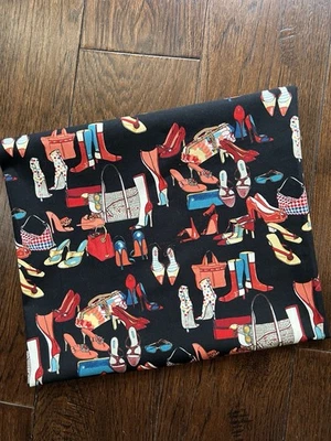 Alexander Henry Demi Heels Print Fabric 13” x 45” High Heel Novelty VTG - Image 1 of 4