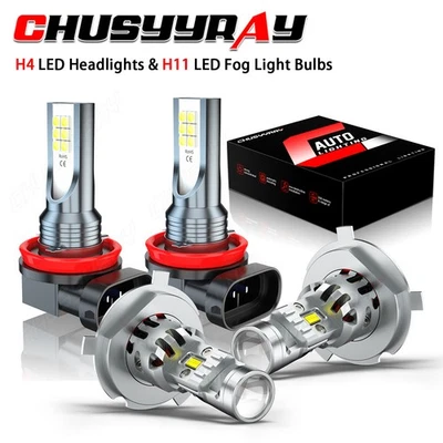 for Honda Ridgeline 2006-2014 4pcs LED Headlight Hi/Lo Beam+Fog Light Bulbs Kit - Image 1 of 4