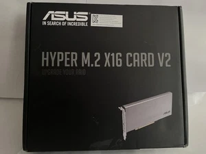 ASUS Hyper M.2 X16 PCIe 3.0 X4 Erweiterungskarte V2 unterstützt 4 NVMe M.2 - OPEN BOX - Bild 1 von 3
