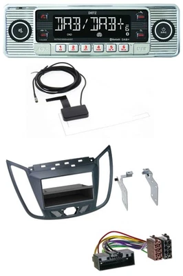 Dietz Bluetooth USB MP3 DAB Autoradio für Ford C-Max / Kuga - dunkelgrau - Bild 1 von 4