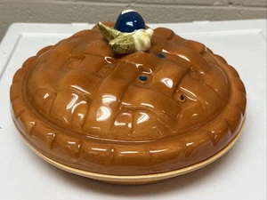 Piatto da forno vintage in ceramica ricoperto di mirtilli - Foto 1 di 7