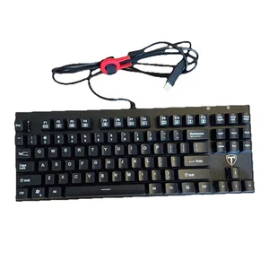 VicTop Mechanical Keyboard 87 Keys Blue Switches, Metal Base,Black New - Picture 1 of 8