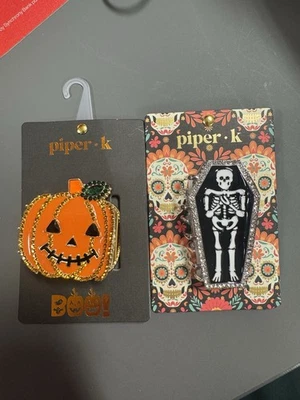 Piper K Hair Halloween Accessories Pumpkin And Skeleton - Image 1 of 4
