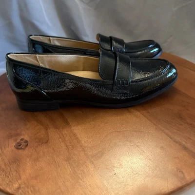 Naturalizer Milo Black Patent Casual Comfy Slip-On Loafers  Women's Size 9.5 - Image 1 of 4