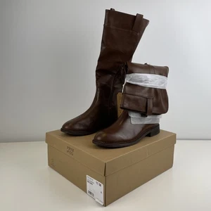 Stivali Frye & Co 11M Giovanna marroni alti al ginocchio stivali western classici nuovi con etichette R - Foto 1 di 7