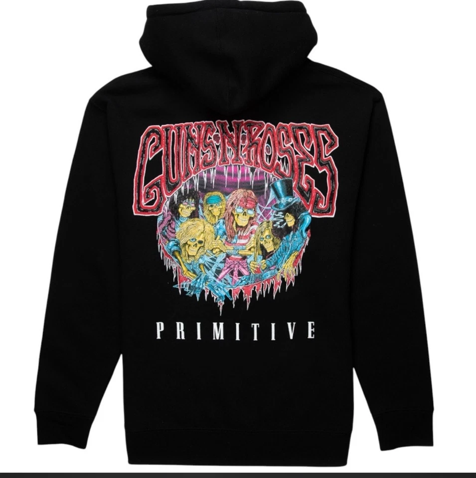Primitive X Guns N Roses Bones Sudadera con Capucha Cremallera Completa Negra Para Hombres Talla 2XL PRECIO DE VENTA SUGERIDO POR EL FABRICANTE $100+ Foto 1 de 1