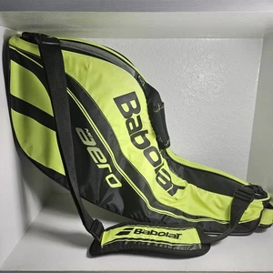 Babolat Aero Multi Racquet Bag Backpack Black Neon Yellow Ergonomic Swing Buckle - Picture 1 of 14