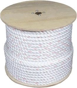 Poly Dacron Seil (1 Zoll, 50 Fuß) verdreht 3 Strang Schnur - Marine, kommerziell, A - Bild 1 von 3