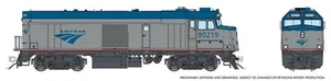 Coche cabina Rapido HO NPCU 'Cabbage' Amtrak AMTK #90225 DC 81019 - Imagen 1 de 1
