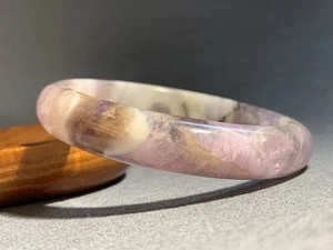 Special Price！57.3mm Natural Auralite 23 Crystal with Agate Bangle - Picture 1 of 16