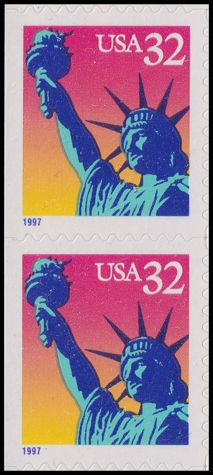 US 3122 Statue of Liberty 32c vert pair MNH 1997 - Image 1 of 1