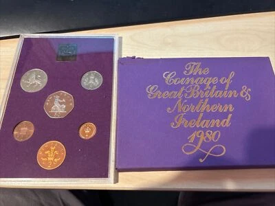 1980 Proof Year 6 Coin Set UK Annual Coins Royal Mint Sets Birthday Gift (17292) - Image 1 of 4
