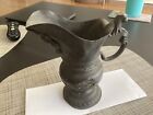 Antique  metal pewter  pitcher  Wine or water 8”