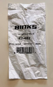 Binks SS Fluid Needle Valve - Part No. 47-482 - Picture 1 of 5