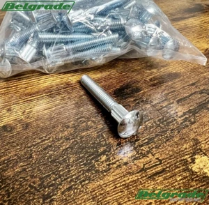 Pernos de carro de cuello acanalado 3/8-16 X 2 1/2" / Paquete de 100 / Acero / Grado 2 Zinc - Imagen 1 de 2