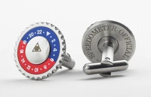 Speedometer Official Cufflinks Rolex GMT Master Pepsi Bezel Style. Italy Made - Picture 1 of 4