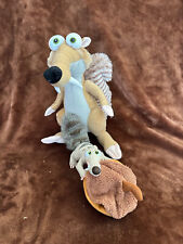 Ice age bundle of 2 soft toy plush Scrat Squirrel with acorn