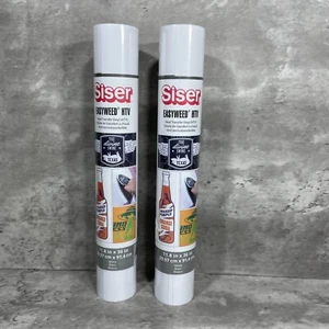 Siser EasyWeed® HTV White Heat Transfer Vinyl for T-Shirts 11.8" X 36" 2 Rolls - Picture 1 of 8