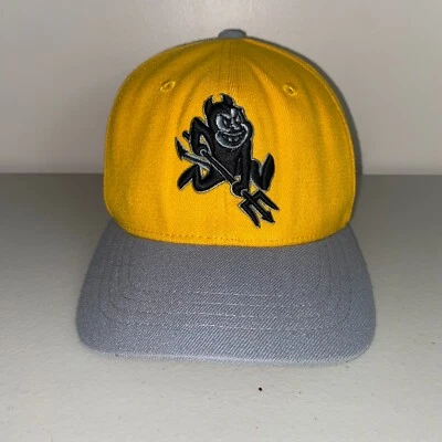 Zephyr Arizona Sun Devils NCAA Fitted Stretch Youth Kids Hat Cap Yellow - Image 1 of 4