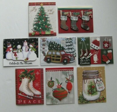 16 Holiday Christmas Greeting Cards 3" x 5" Assortment Lot 3 Dimensional NEW  - Image 1 of 4