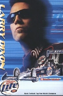2004 Larry Dixon Miller Lite Top Fuel NHRA postcard Cover