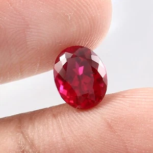 AAA Wonderfull Natural Blood Red Mozambique Ruby Oval Loose Gemstone Cut 9x7 MM - Picture 1 of 4