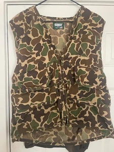 Vintage 1980's SafTbak Made In USA Duck hunter camo Vest sz 42 - Picture 1 of 4