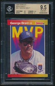 1989 Donruss Bonus MVP's #BC7 George Brett BGS 9.5
