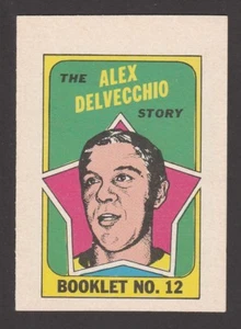 1971-72 TOPPS/OPC BOOKLET # 12 ALEX DELVECCHIO 27216 - Picture 1 of 2